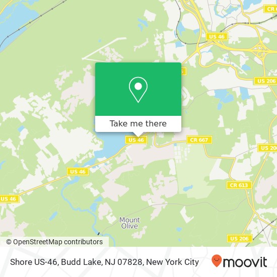 Shore US-46, Budd Lake, NJ 07828 map