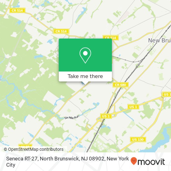 Mapa de Seneca RT-27, North Brunswick, NJ 08902