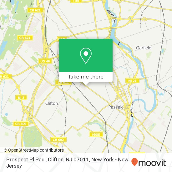 Prospect Pl Paul, Clifton, NJ 07011 map