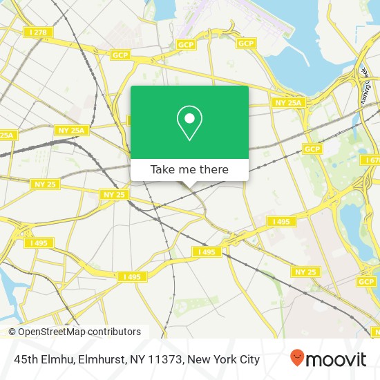45th Elmhu, Elmhurst, NY 11373 map