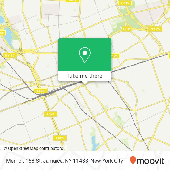 Mapa de Merrick 168 St, Jamaica, NY 11433