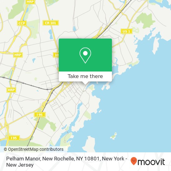 Mapa de Pelham Manor, New Rochelle, NY 10801