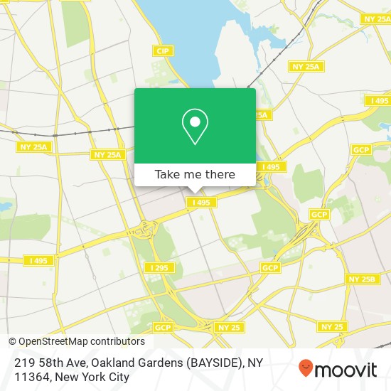 219 58th Ave, Oakland Gardens (BAYSIDE), NY 11364 map