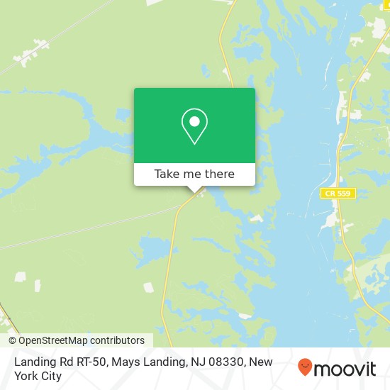 Landing Rd RT-50, Mays Landing, NJ 08330 map