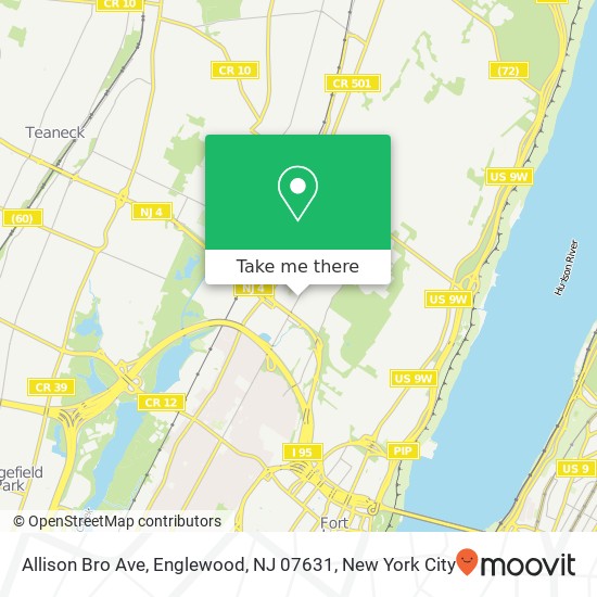 Mapa de Allison Bro Ave, Englewood, NJ 07631