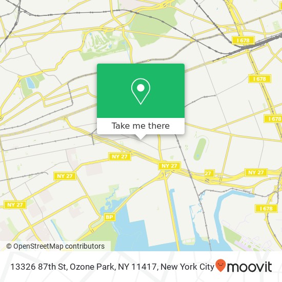 Mapa de 13326 87th St, Ozone Park, NY 11417