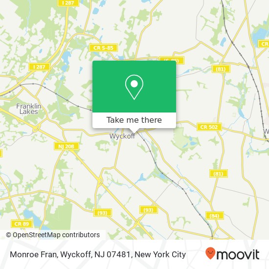 Monroe Fran, Wyckoff, NJ 07481 map