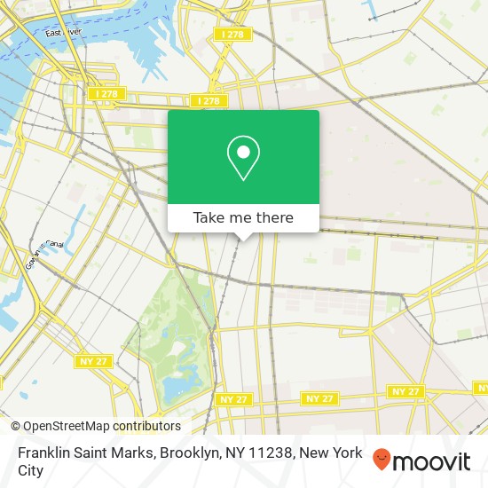 Franklin Saint Marks, Brooklyn, NY 11238 map