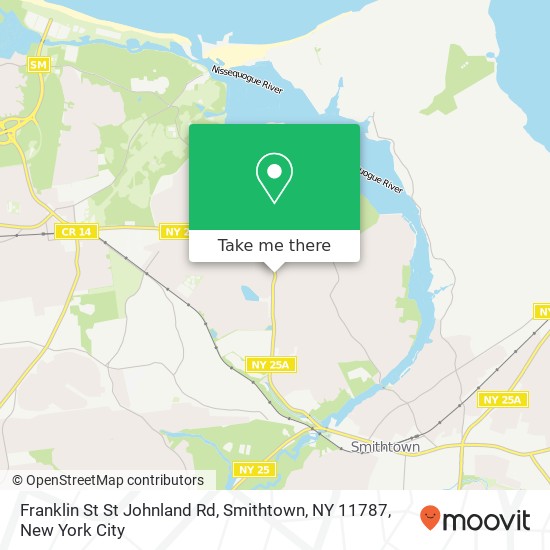 Mapa de Franklin St St Johnland Rd, Smithtown, NY 11787