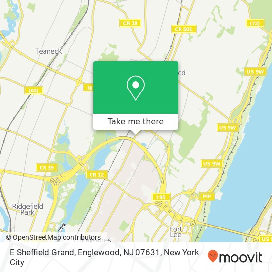 Mapa de E Sheffield Grand, Englewood, NJ 07631