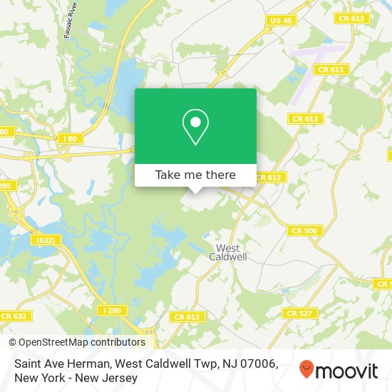 Saint Ave Herman, West Caldwell Twp, NJ 07006 map