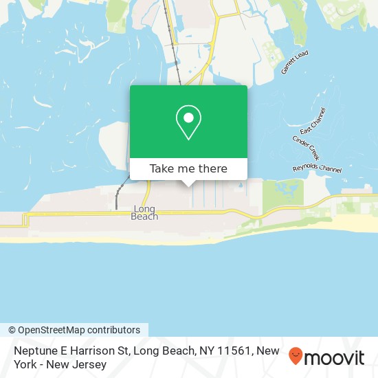 Mapa de Neptune E Harrison St, Long Beach, NY 11561