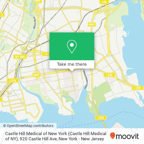 Mapa de Castle Hill Medical of New York (Castle Hill Medical of NY), 920 Castle Hill Ave