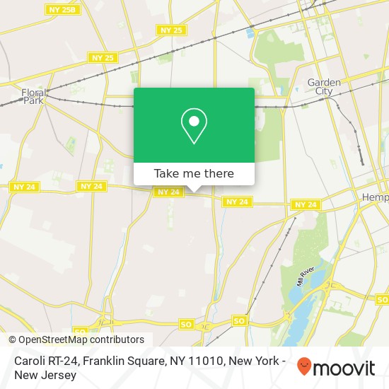 Mapa de Caroli RT-24, Franklin Square, NY 11010