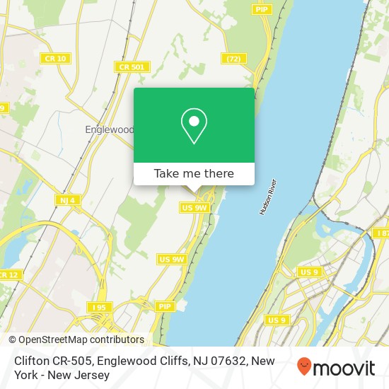 Mapa de Clifton CR-505, Englewood Cliffs, NJ 07632