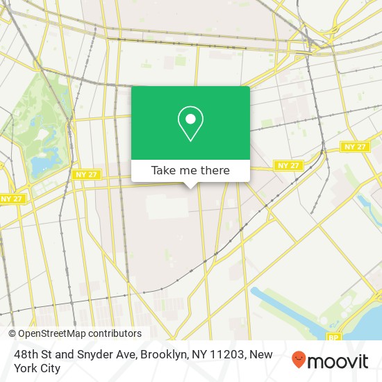 48th St and Snyder Ave, Brooklyn, NY 11203 map