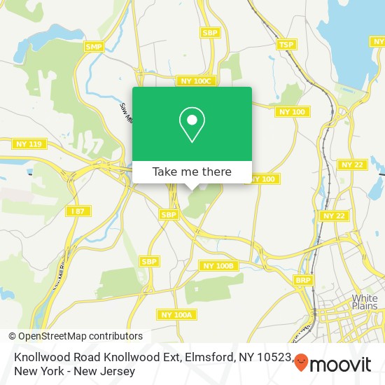 Mapa de Knollwood Road Knollwood Ext, Elmsford, NY 10523