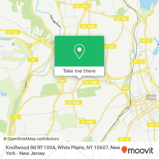 Mapa de Knollwood Rd RT-100A, White Plains, NY 10607