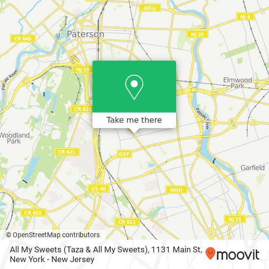 Mapa de All My Sweets (Taza & All My Sweets), 1131 Main St