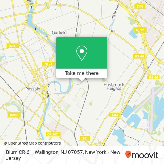 Blum CR-61, Wallington, NJ 07057 map