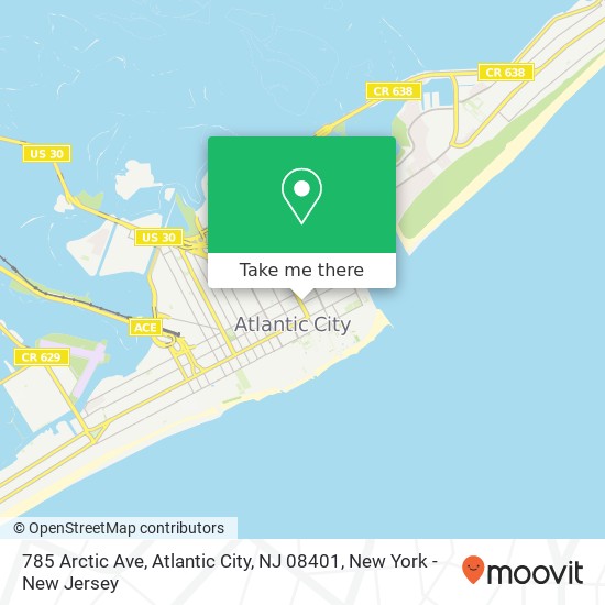 Mapa de 785 Arctic Ave, Atlantic City, NJ 08401