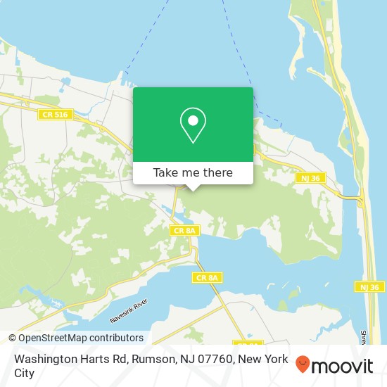 Washington Harts Rd, Rumson, NJ 07760 map