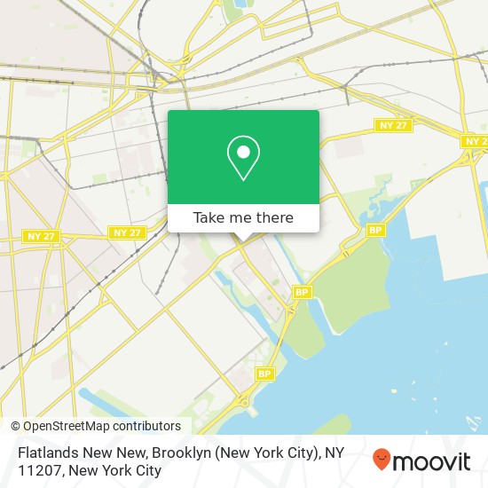 Flatlands New New, Brooklyn (New York City), NY 11207 map