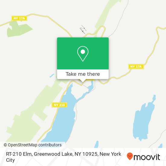 Mapa de RT-210 Elm, Greenwood Lake, NY 10925