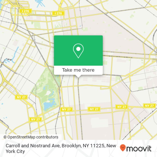 Carroll and Nostrand Ave, Brooklyn, NY 11225 map
