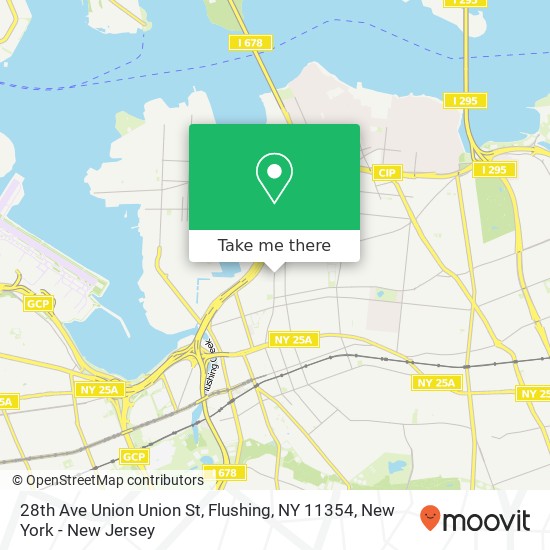 Mapa de 28th Ave Union Union St, Flushing, NY 11354