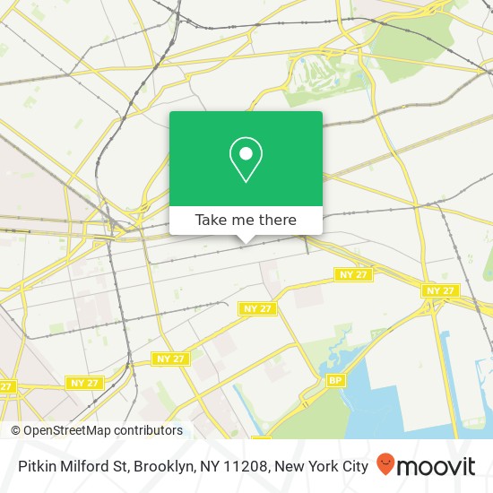 Pitkin Milford St, Brooklyn, NY 11208 map
