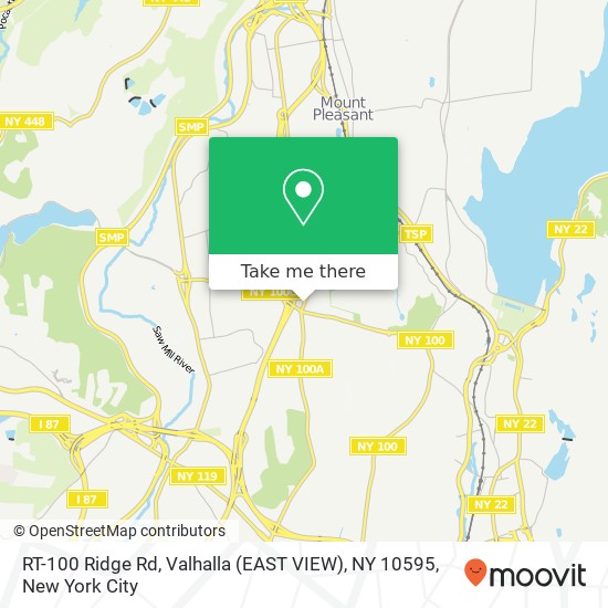 RT-100 Ridge Rd, Valhalla (EAST VIEW), NY 10595 map