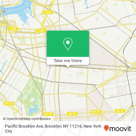 Mapa de Pacific Brooklyn Ave, Brooklyn, NY 11216