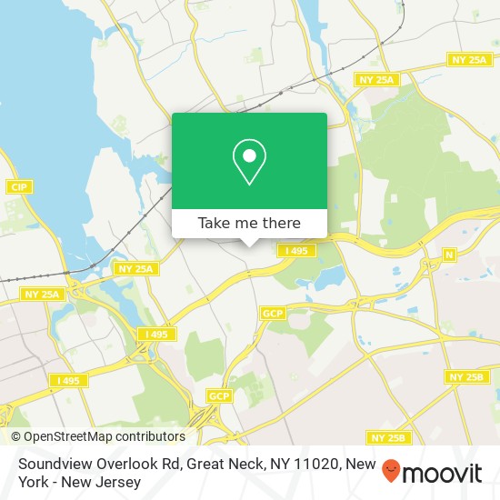 Mapa de Soundview Overlook Rd, Great Neck, NY 11020