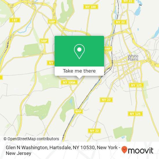 Glen N Washington, Hartsdale, NY 10530 map