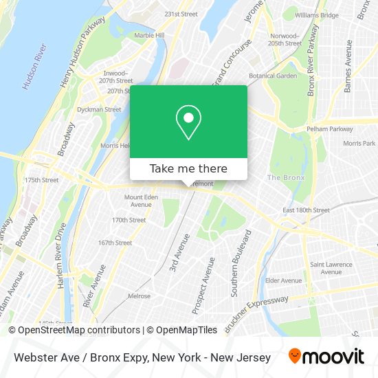 Mapa de Webster Ave / Bronx Expy