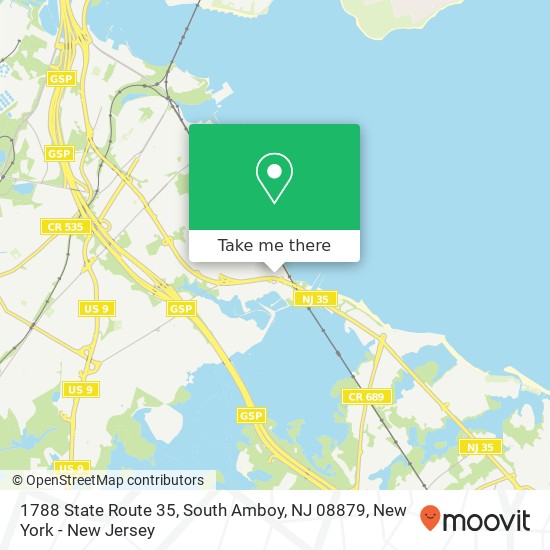 Mapa de 1788 State Route 35, South Amboy, NJ 08879