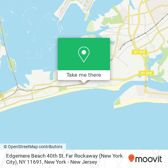 Mapa de Edgemere Beach 40th St, Far Rockaway (New York City), NY 11691