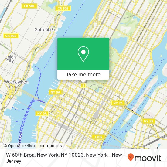 Mapa de W 60th Broa, New York, NY 10023