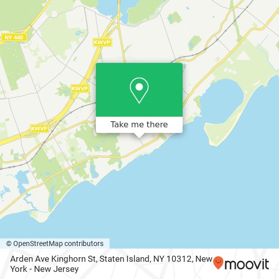 Mapa de Arden Ave Kinghorn St, Staten Island, NY 10312