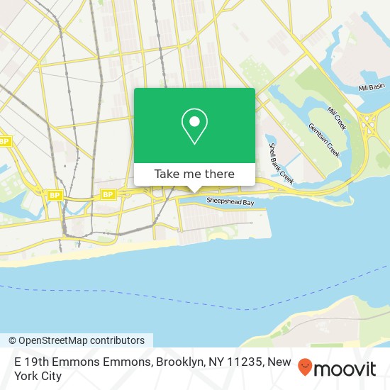 Mapa de E 19th Emmons Emmons, Brooklyn, NY 11235