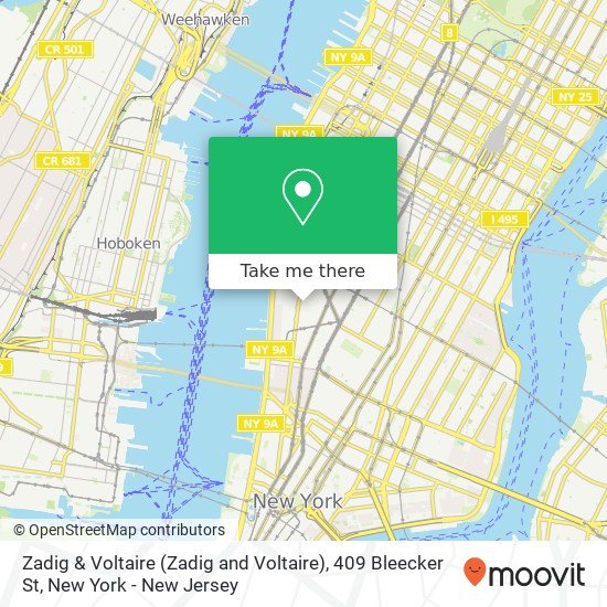 Zadig & Voltaire (Zadig and Voltaire), 409 Bleecker St map