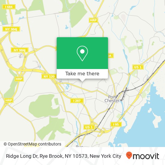 Mapa de Ridge Long Dr, Rye Brook, NY 10573