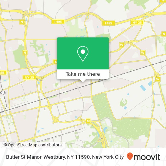 Mapa de Butler St Manor, Westbury, NY 11590