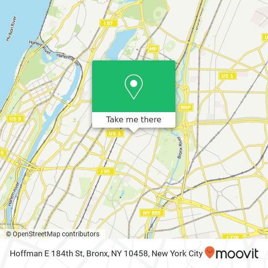 Hoffman E 184th St, Bronx, NY 10458 map