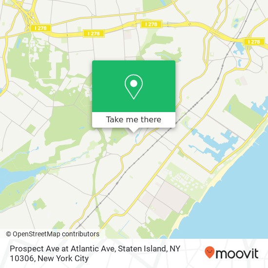 Mapa de Prospect Ave at Atlantic Ave, Staten Island, NY 10306