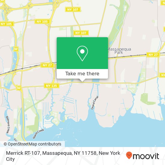 Mapa de Merrick RT-107, Massapequa, NY 11758