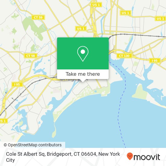 Mapa de Cole St Albert Sq, Bridgeport, CT 06604