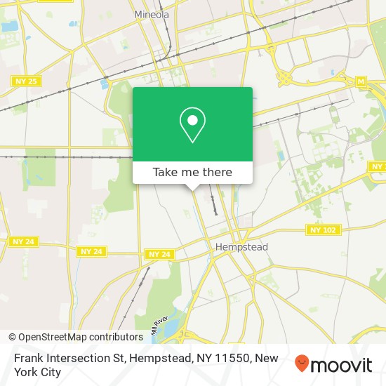 Mapa de Frank Intersection St, Hempstead, NY 11550