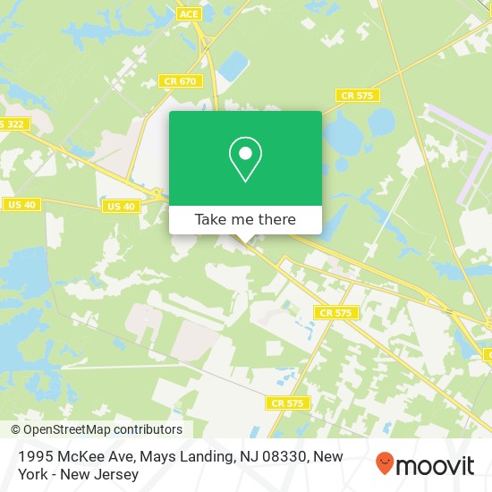 Mapa de 1995 McKee Ave, Mays Landing, NJ 08330